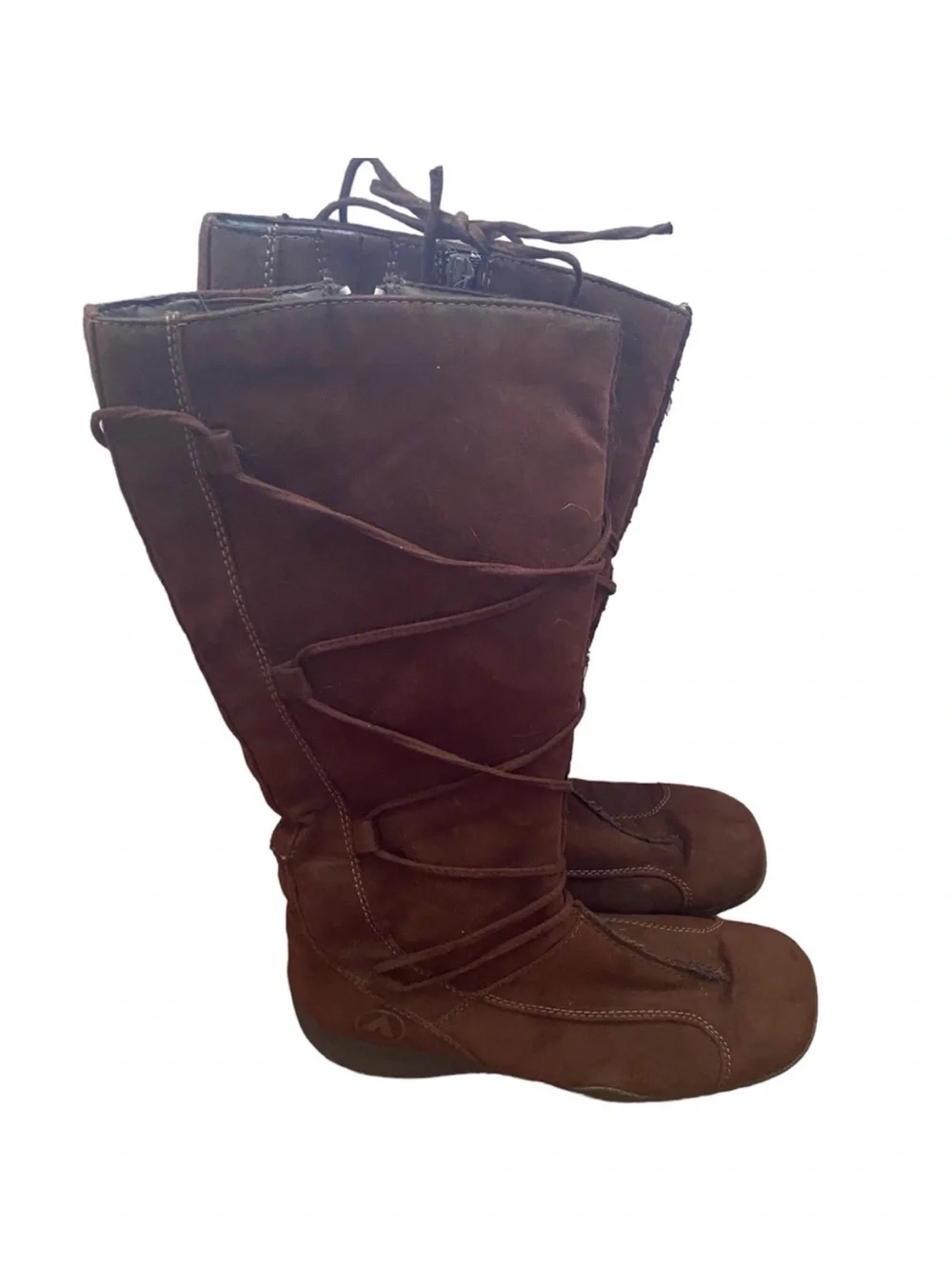Airwalk Women's Dark Brown Over-the-Knee Suede Boots with Side Zip